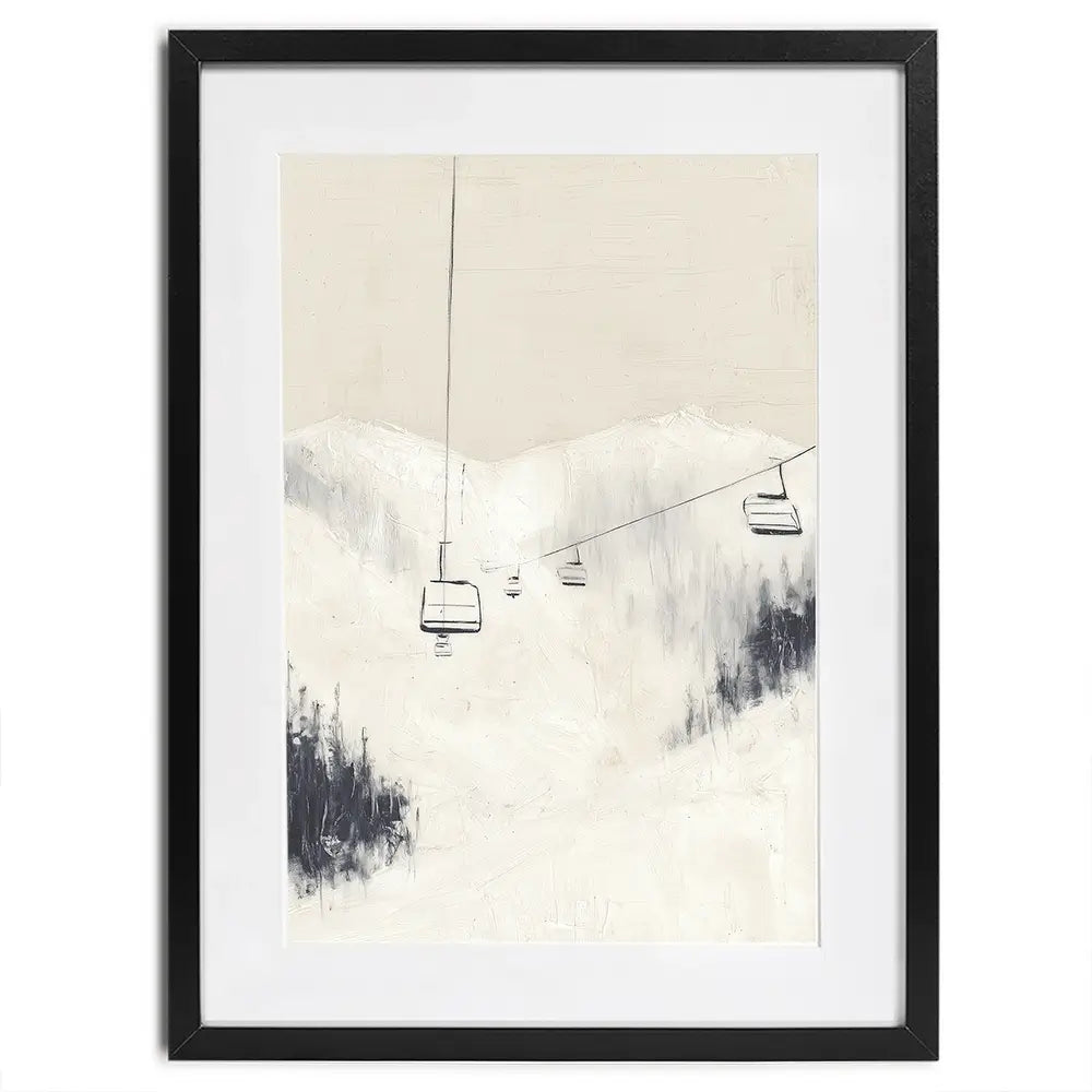 Skier Across Pale Slope Framed Art Print Skier Across Pale Slope Framed Art Print wall art product Chromatic Storm Studio