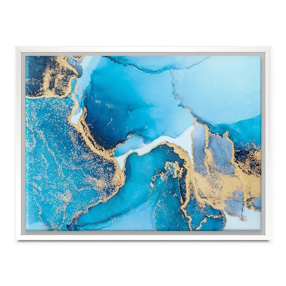 Sky Blue Marble Canvas Print Sky Blue Marble Canvas Print wall art product Blue Planet Studio / Shutterstock
