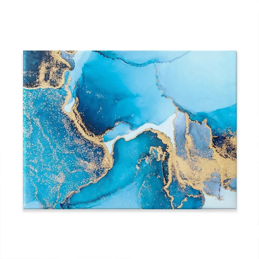 Sky Blue Marble Canvas Print Sky Blue Marble Canvas Print wall art product Blue Planet Studio / Shutterstock