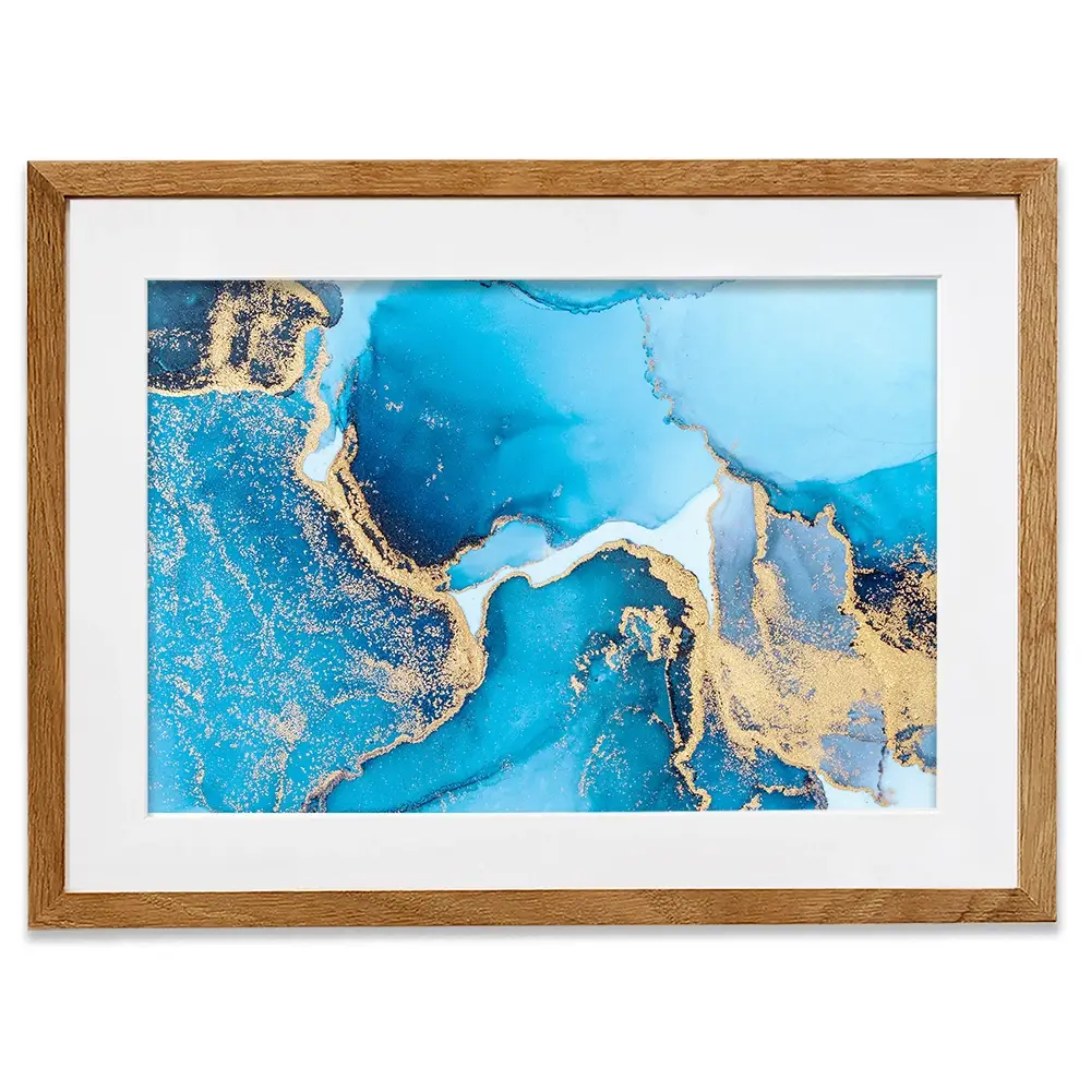 Sky Blue Marble Framed Art Print Sky Blue Marble Framed Art Print wall art product Blue Planet Studio / Shutterstock