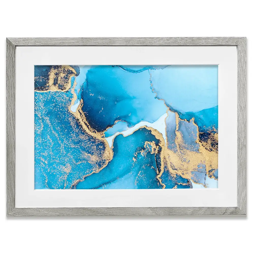 Sky Blue Marble Framed Art Print Sky Blue Marble Framed Art Print wall art product Blue Planet Studio / Shutterstock