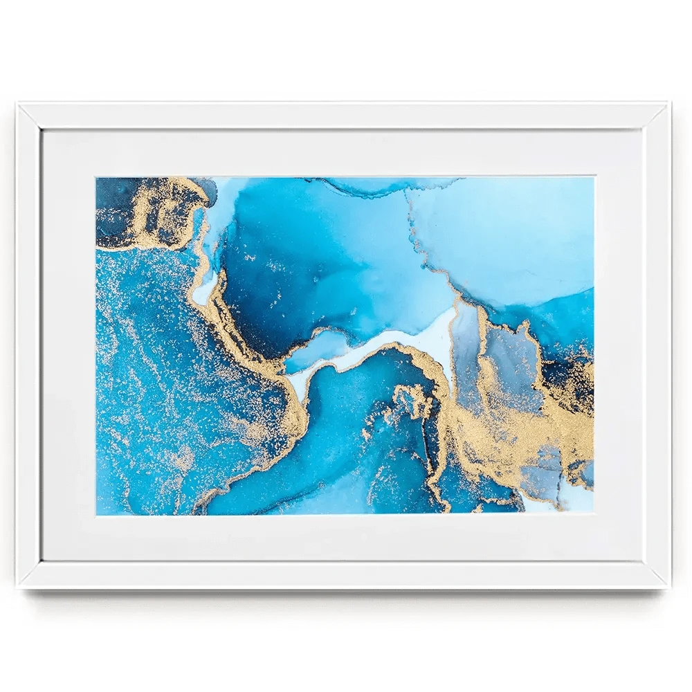Sky Blue Marble Framed Art Print Sky Blue Marble Framed Art Print wall art product Blue Planet Studio / Shutterstock