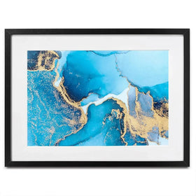 Sky Blue Marble Framed Art Print Sky Blue Marble Framed Art Print wall art product Blue Planet Studio / Shutterstock