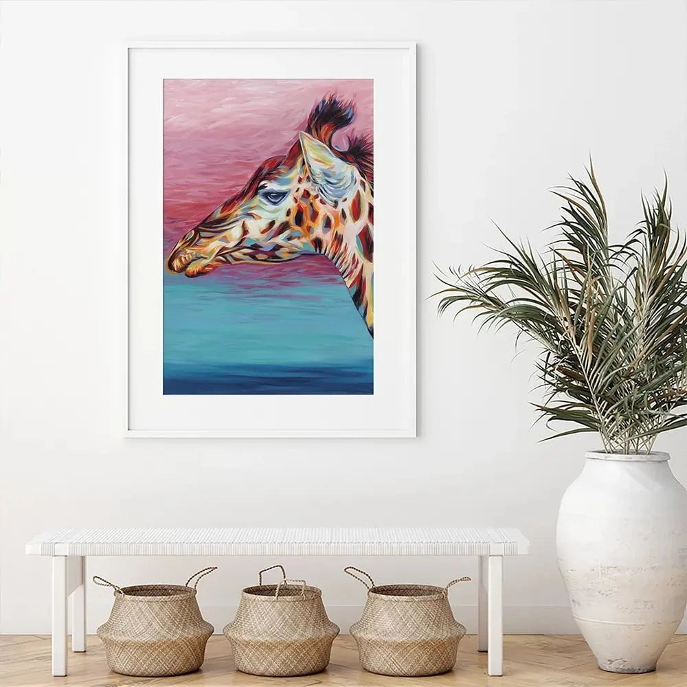 Sky High Giraffe 2 Framed Art Print Sky High Giraffe 2 Framed Art Print wall art product Carolee Vitaletti