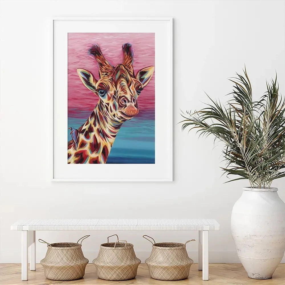 Sky High Giraffe Framed Art Print Sky High Giraffe Framed Art Print wall art product Carolee Vitaletti