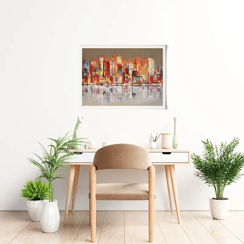 Skyline Biege City Art Print Skyline Biege City Art Print wall art product Maria Moretti