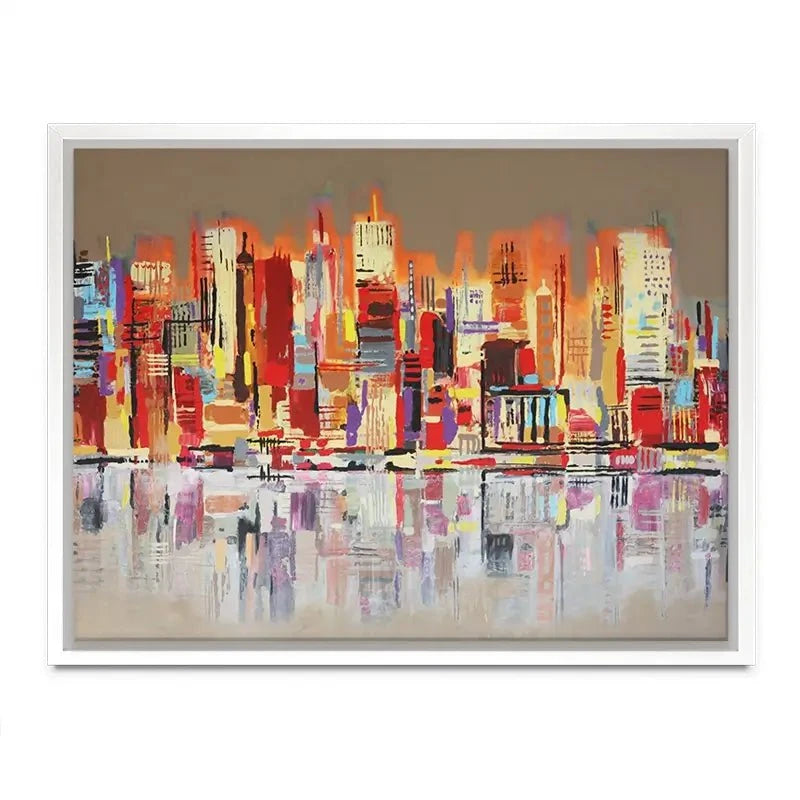Skyline Biege City Canvas Print Skyline Biege City Canvas Print wall art product Maria Moretti