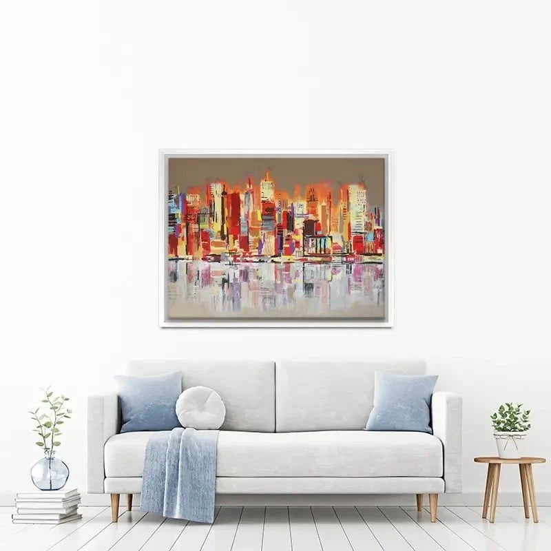 Skyline Biege City Canvas Print Skyline Biege City Canvas Print wall art product Maria Moretti