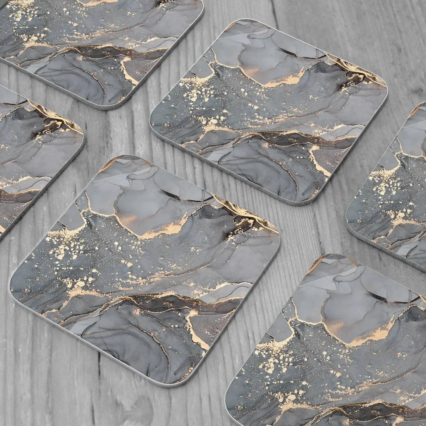 Slate Grey Marble Coaster Set Slate Grey Marble Coaster Set wall art product djero.adlibeshe yahoo.com / Shutterstock