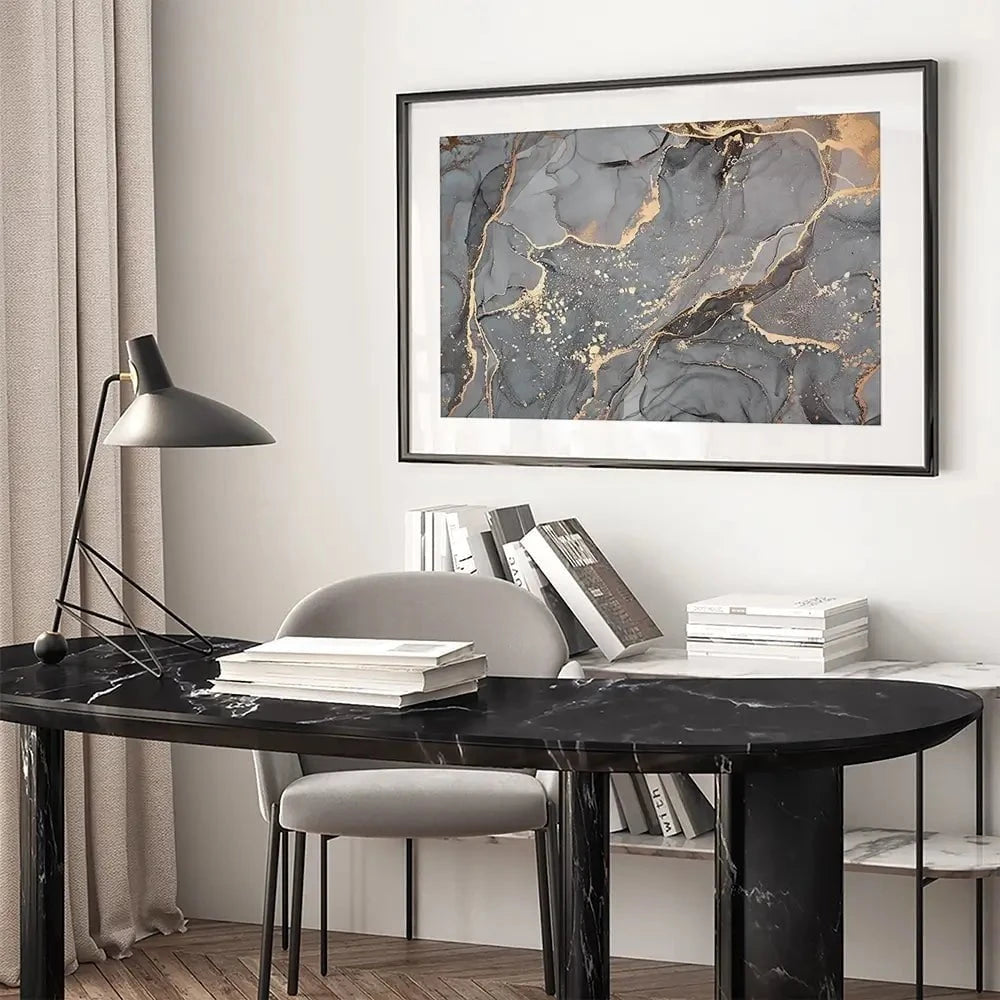 Slate Grey Marble Framed Art Print Slate Grey Marble Framed Art Print wall art product djero.adlibeshe yahoo.com / Shutterstock