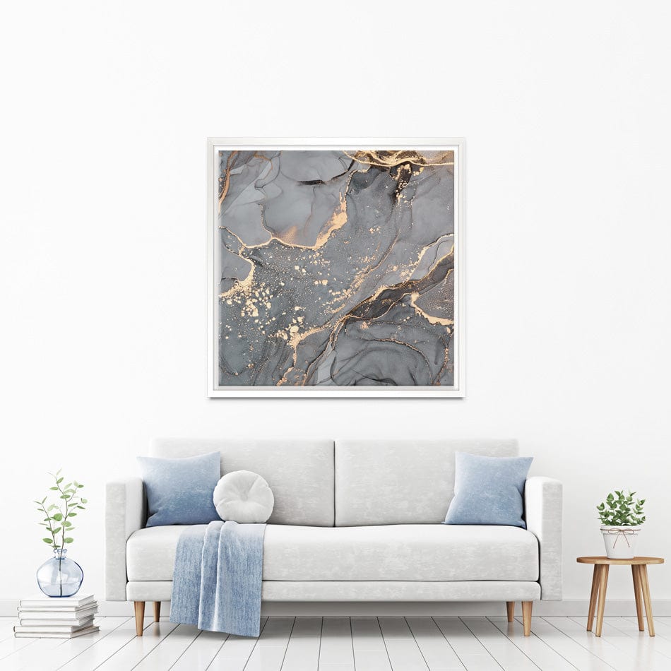 Slate Grey Marble Square Canvas Print wall art product djero.adlibeshe yahoo.com / Shutterstock