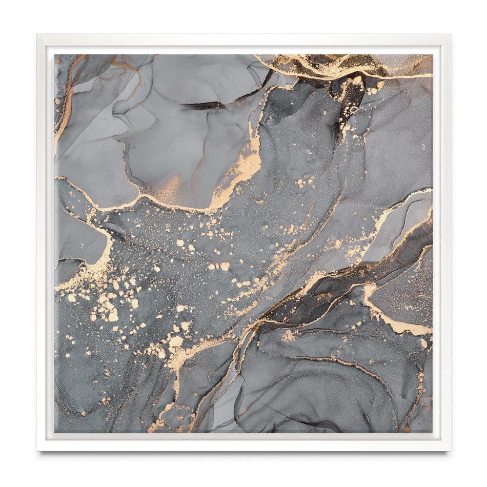Slate Grey Marble Square Canvas Print wall art product Liliya Kulianionak / Shutterstock