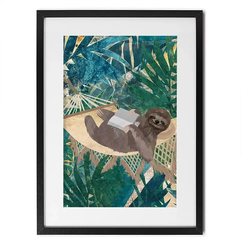 Sloth Jungle Framed Art Print Sloth Jungle Framed Art Print wall art product Sarah Manovski