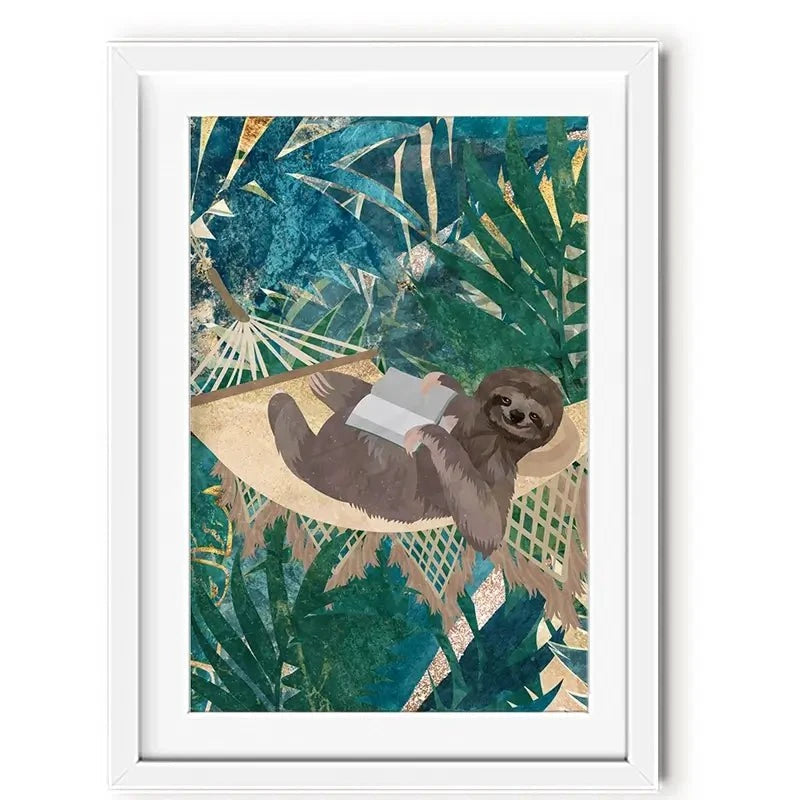 Sloth Jungle Framed Art Print Sloth Jungle Framed Art Print wall art product Sarah Manovski