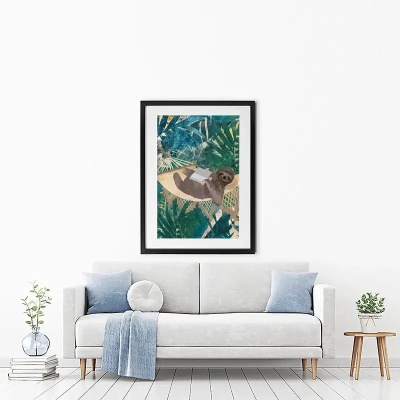 Sloth Jungle Framed Art Print Sloth Jungle Framed Art Print wall art product Sarah Manovski