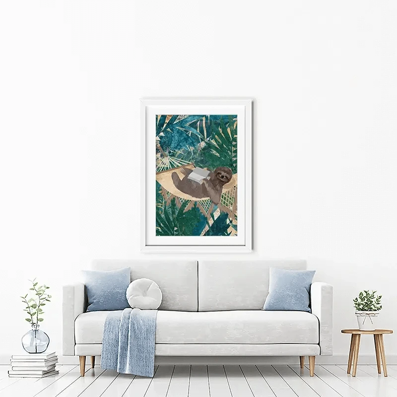 Sloth Jungle Framed Art Print Sloth Jungle Framed Art Print wall art product Sarah Manovski