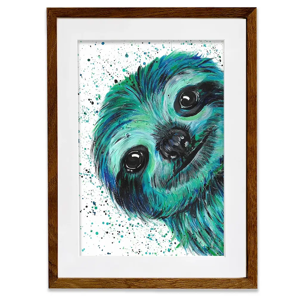 Sloth Otto Framed Art Print Sloth Otto Framed Art Print wall art product Emma LC Art