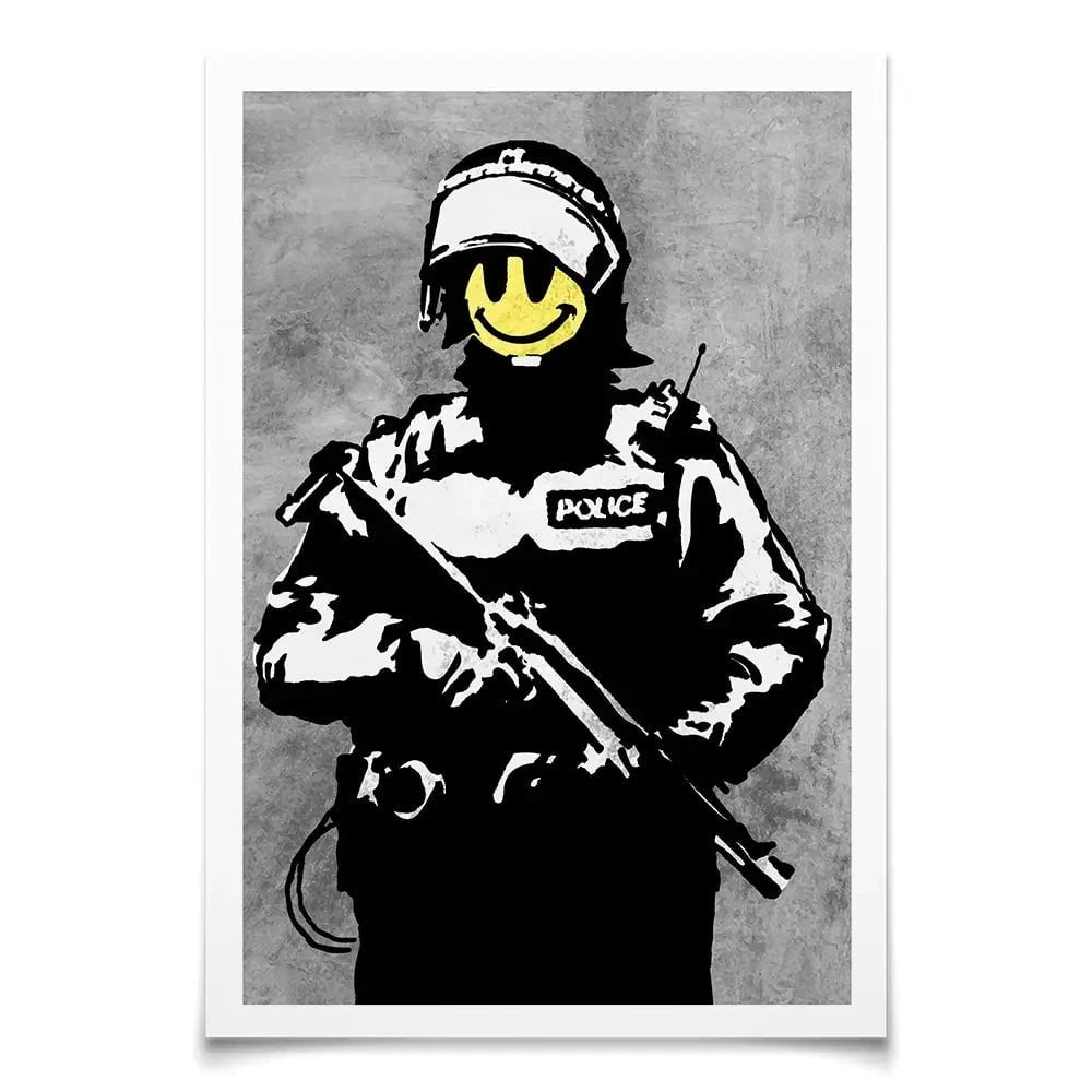 Smiley Copper Art Print Smiley Copper Art Print wall art product Banksy
