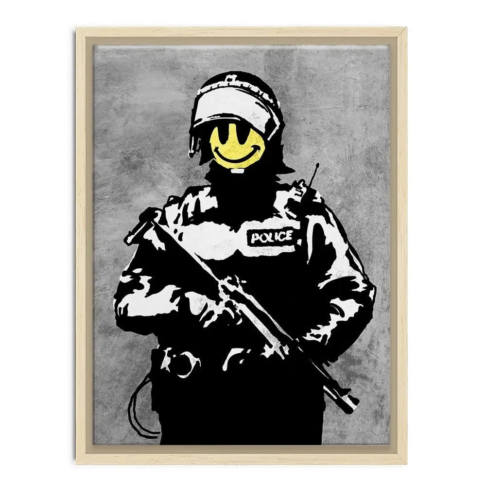 Smiley Copper Canvas Print Smiley Copper Canvas Print wall art product Banksy