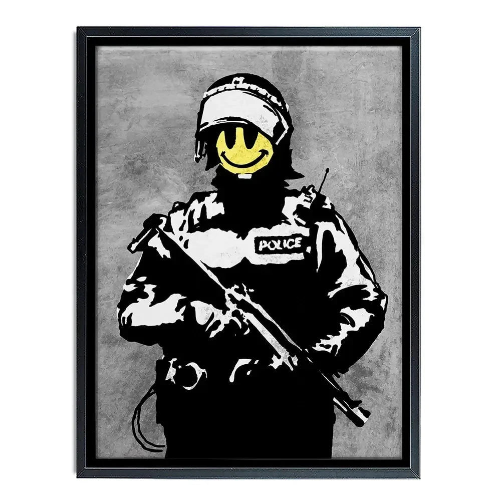 Smiley Copper Canvas Print Smiley Copper Canvas Print wall art product Banksy