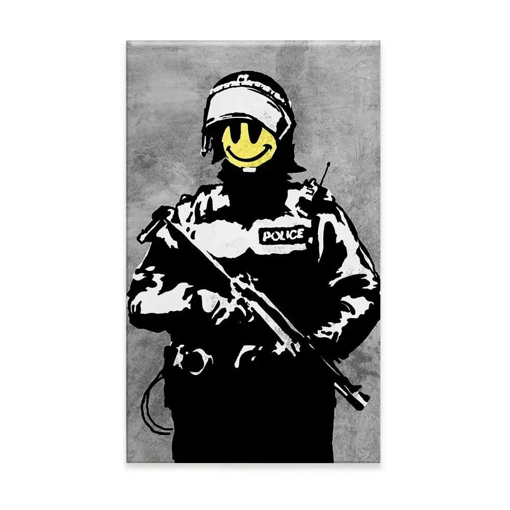 Smiley Copper Canvas Print Smiley Copper Canvas Print wall art product Banksy