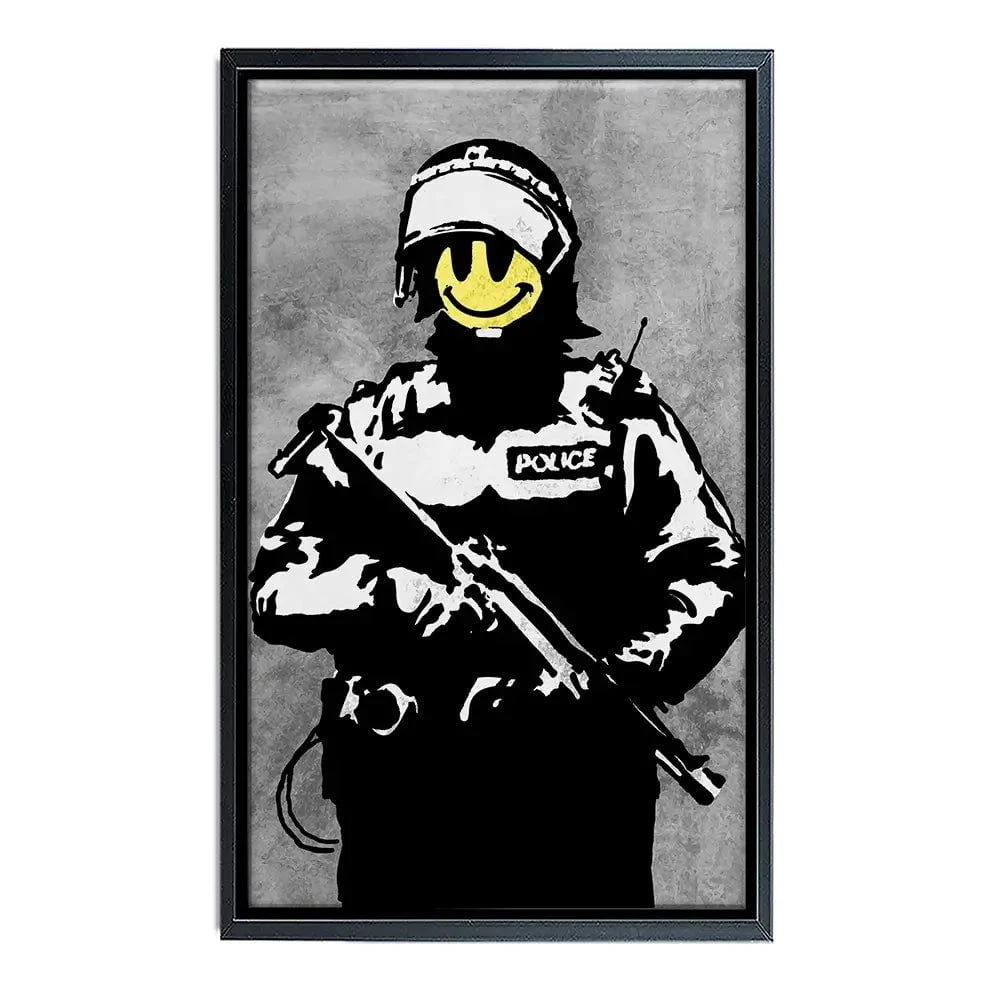 Smiley Copper Canvas Print Smiley Copper Canvas Print wall art product Banksy