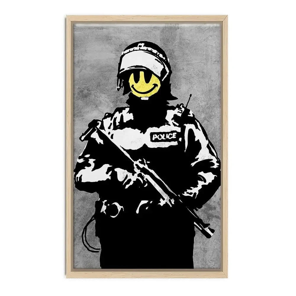 Smiley Copper Canvas Print Smiley Copper Canvas Print wall art product Banksy