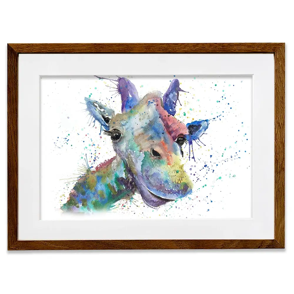 Smiling Giraffe Framed Art Print Smiling Giraffe Framed Art Print wall art product Jamie Taylor