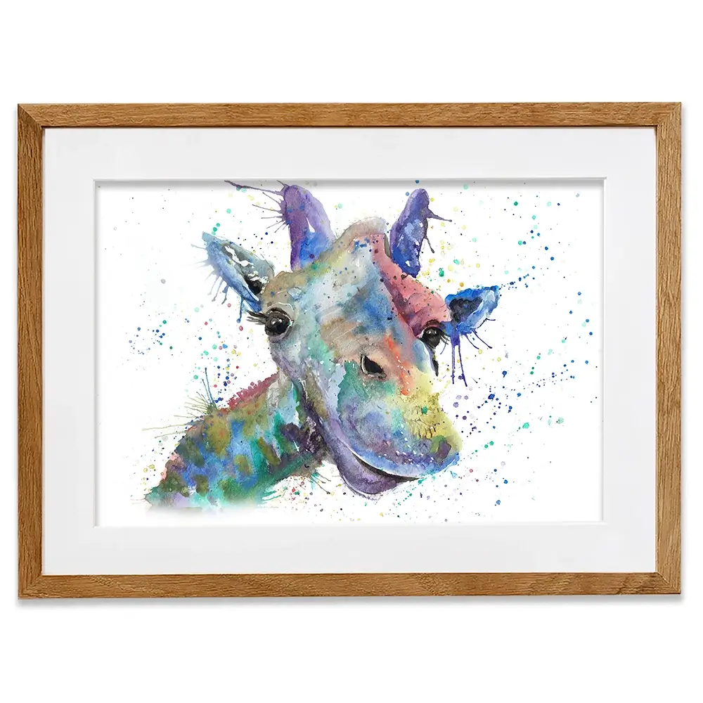 Smiling Giraffe Framed Art Print Smiling Giraffe Framed Art Print wall art product Jamie Taylor