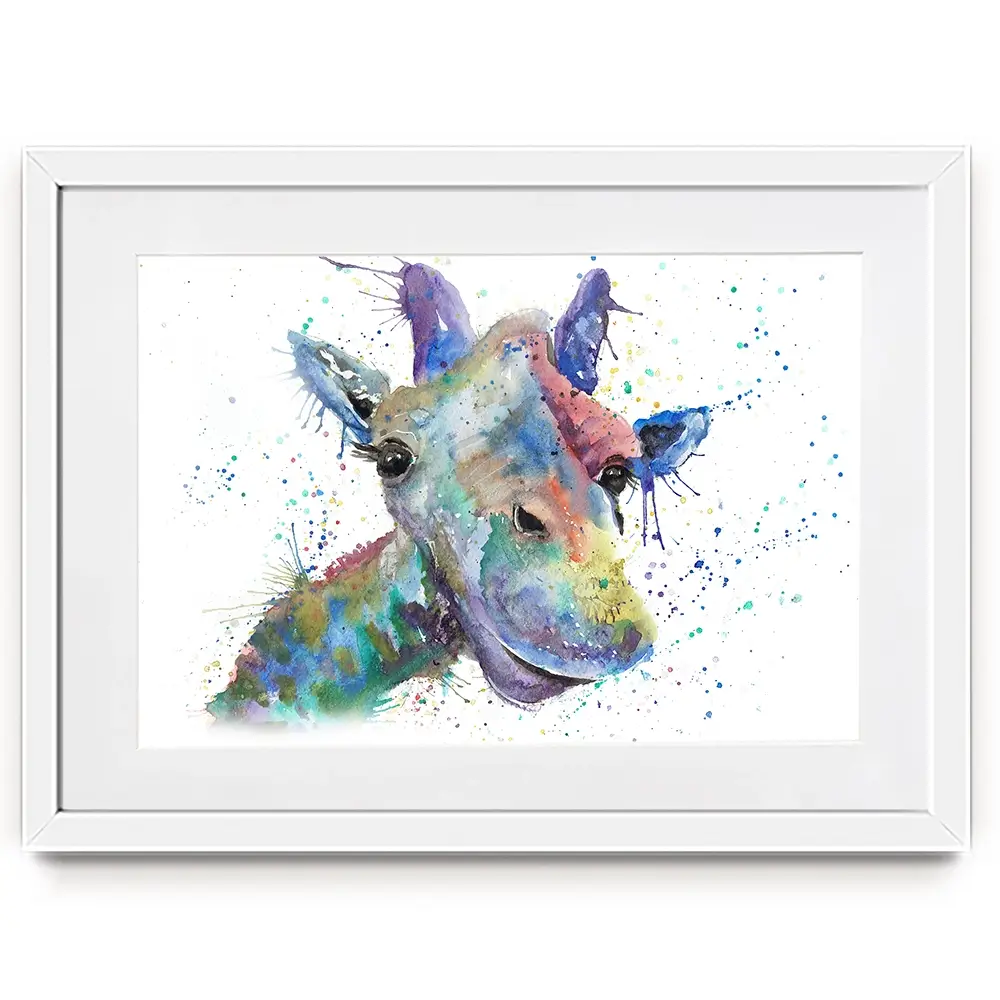Smiling Giraffe Framed Art Print Smiling Giraffe Framed Art Print wall art product Jamie Taylor