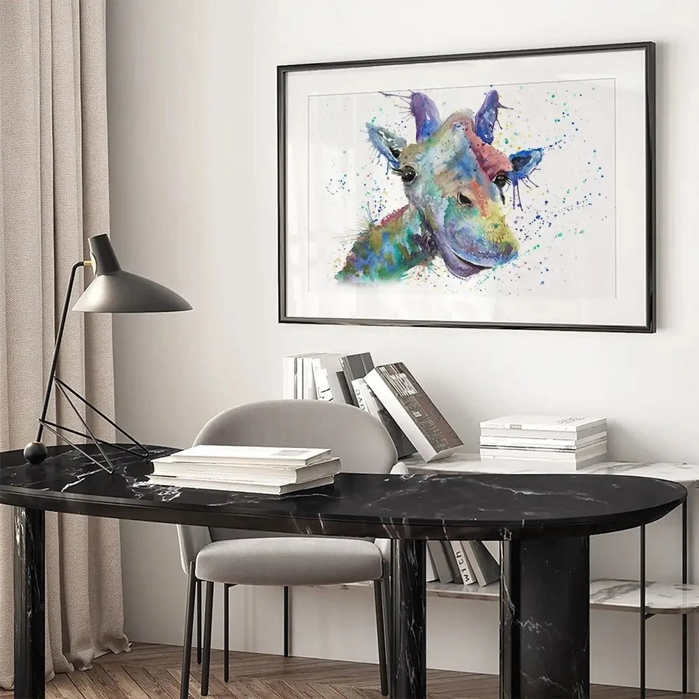 Smiling Giraffe Framed Art Print Smiling Giraffe Framed Art Print wall art product Jamie Taylor