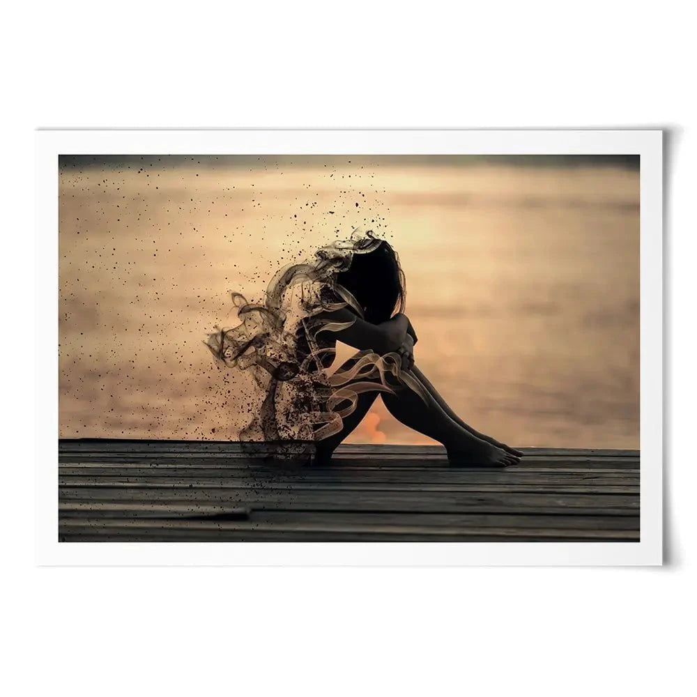 Smoke Girl Art Print Smoke Girl Art Print wall art product abu asyl / Shutterstock