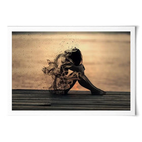 Smoke Girl Art Print Smoke Girl Art Print wall art product abu asyl / Shutterstock