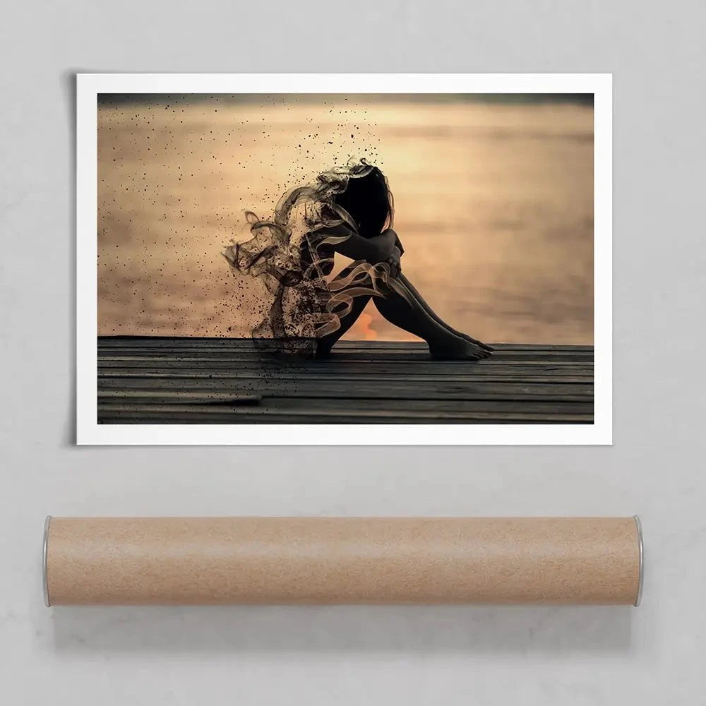 Smoke Girl Art Print Smoke Girl Art Print wall art product abu asyl / Shutterstock
