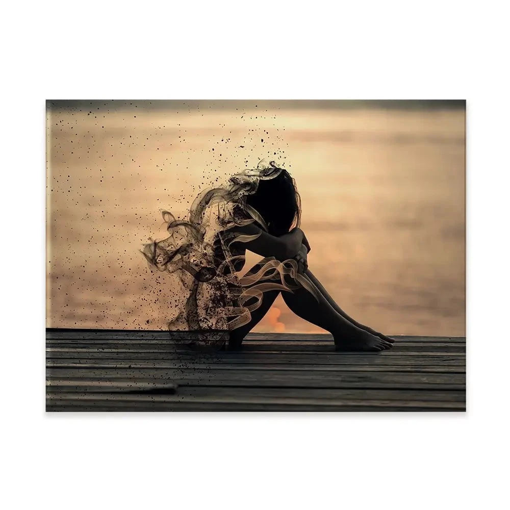 Smoke Girl Canvas Print Smoke Girl Canvas Print wall art product abu asyl / Shutterstock