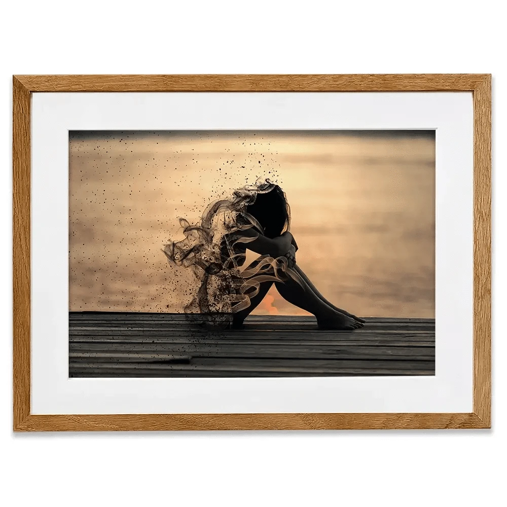 Smoke Girl Framed Art Print Smoke Girl Framed Art Print wall art product abu asyl / Shutterstock