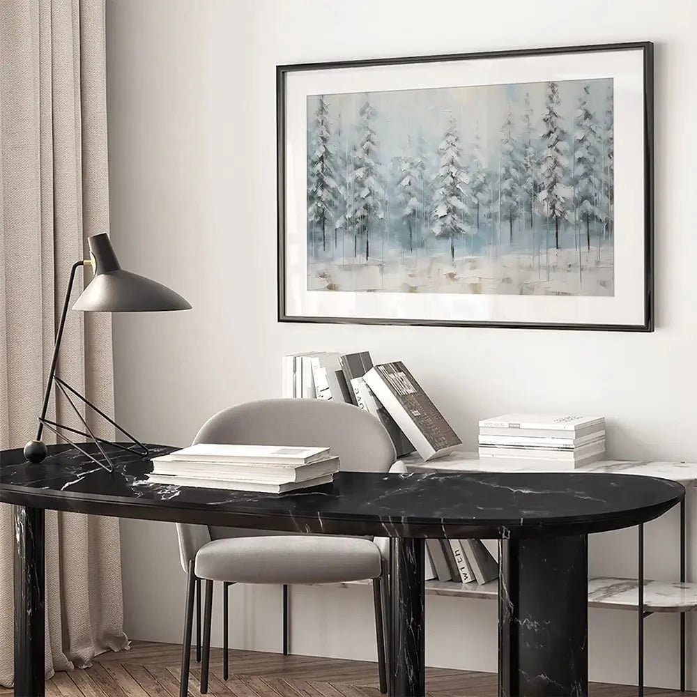 Snow Dusted Trees Framed Art Print Snow Dusted Trees Framed Art Print wall art product Franklyn Gregory - Independent