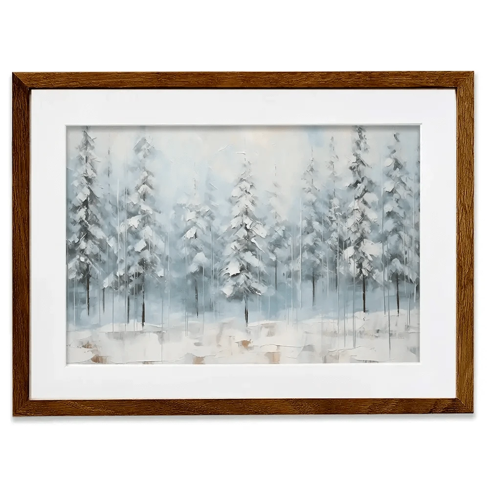 Snow Dusted Trees Framed Art Print Snow Dusted Trees Framed Art Print wall art product Franklyn Gregory - Independent