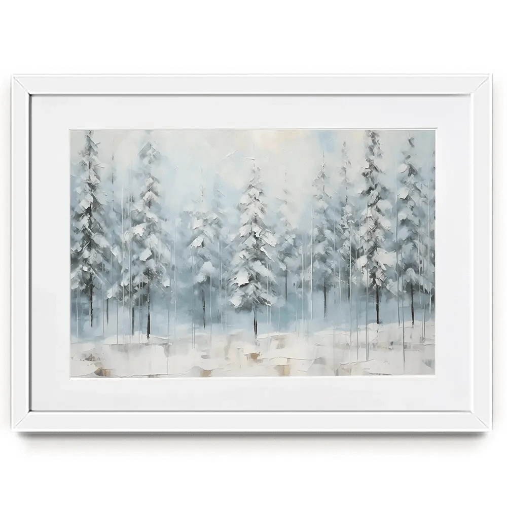 Snow Dusted Trees Framed Art Print Snow Dusted Trees Framed Art Print wall art product Franklyn Gregory - Independent