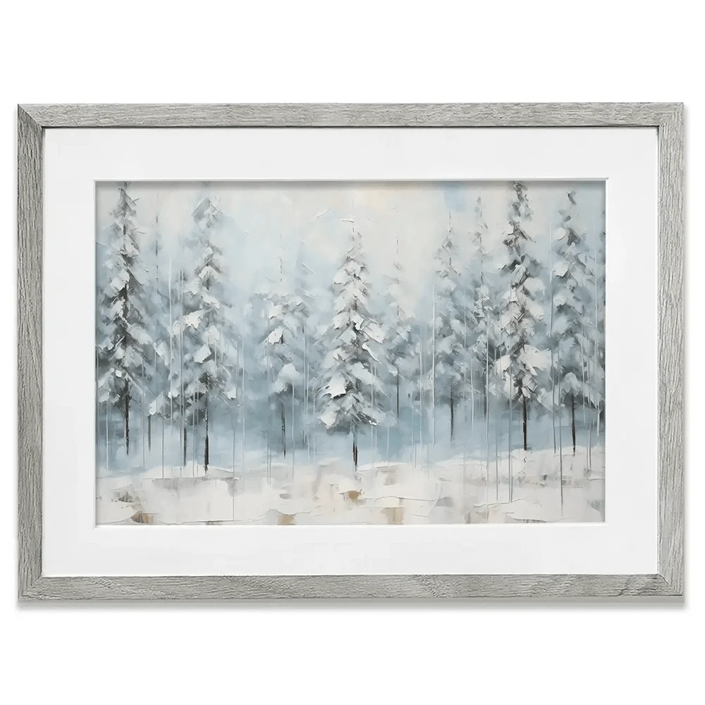 Snow Dusted Trees Framed Art Print Snow Dusted Trees Framed Art Print wall art product Franklyn Gregory - Independent
