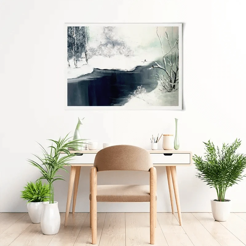 Snow Winter Art Print Snow Winter Art Print wall art product Violeta Allaberdieva
