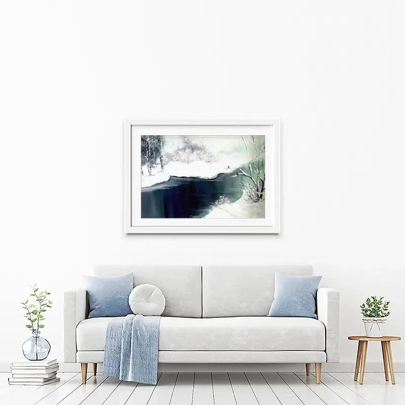 Snow Winter Framed Art Print Snow Winter Framed Art Print wall art product Violeta Allaberdieva