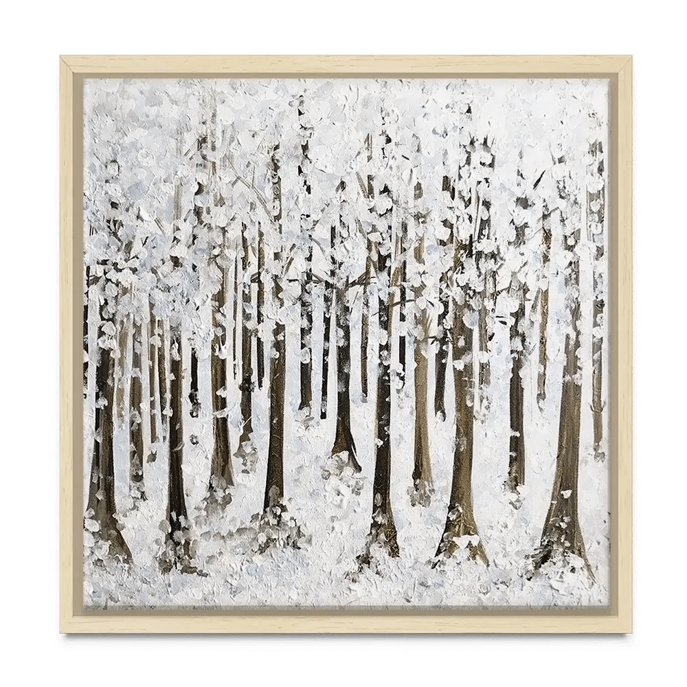 Snowy Forest Square Canvas Print Snowy Forest Square Canvas Print wall art product Charlotte Anna Reed