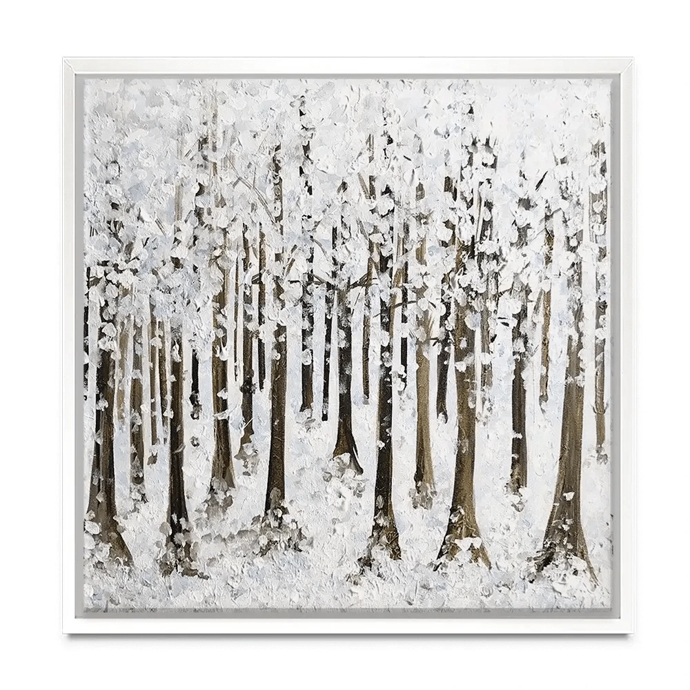 Snowy Forest Square Canvas Print Snowy Forest Square Canvas Print wall art product Charlotte Anna Reed