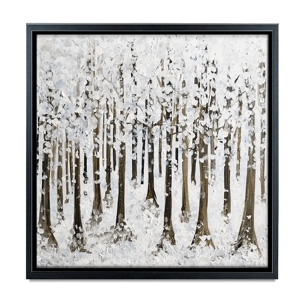 Snowy Forest Square Canvas Print Snowy Forest Square Canvas Print wall art product Charlotte Anna Reed
