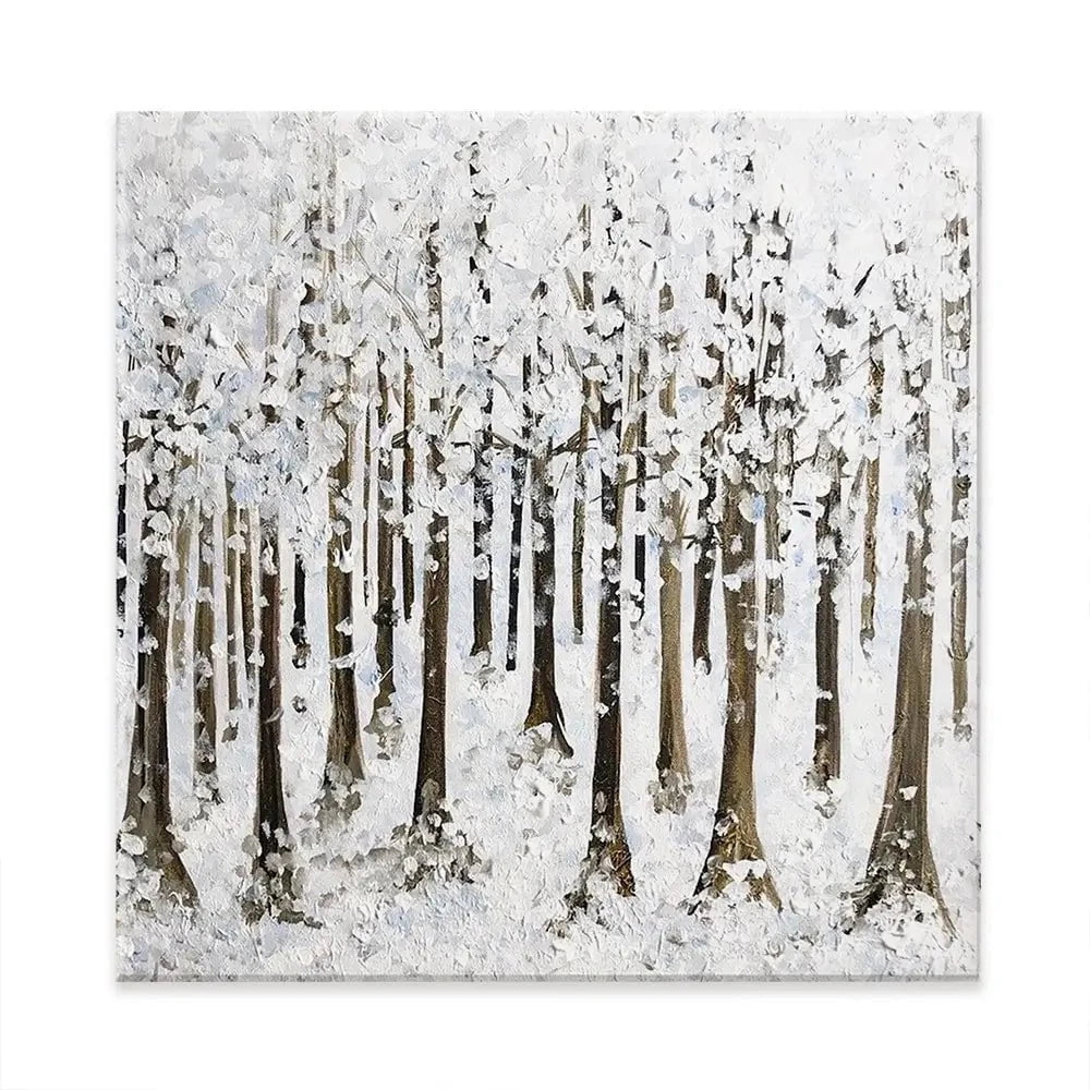 Snowy Forest Square Canvas Print Snowy Forest Square Canvas Print wall art product Charlotte Anna Reed