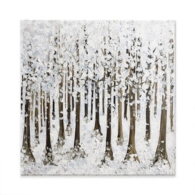 Snowy Forest Square Canvas Print Snowy Forest Square Canvas Print wall art product Charlotte Anna Reed