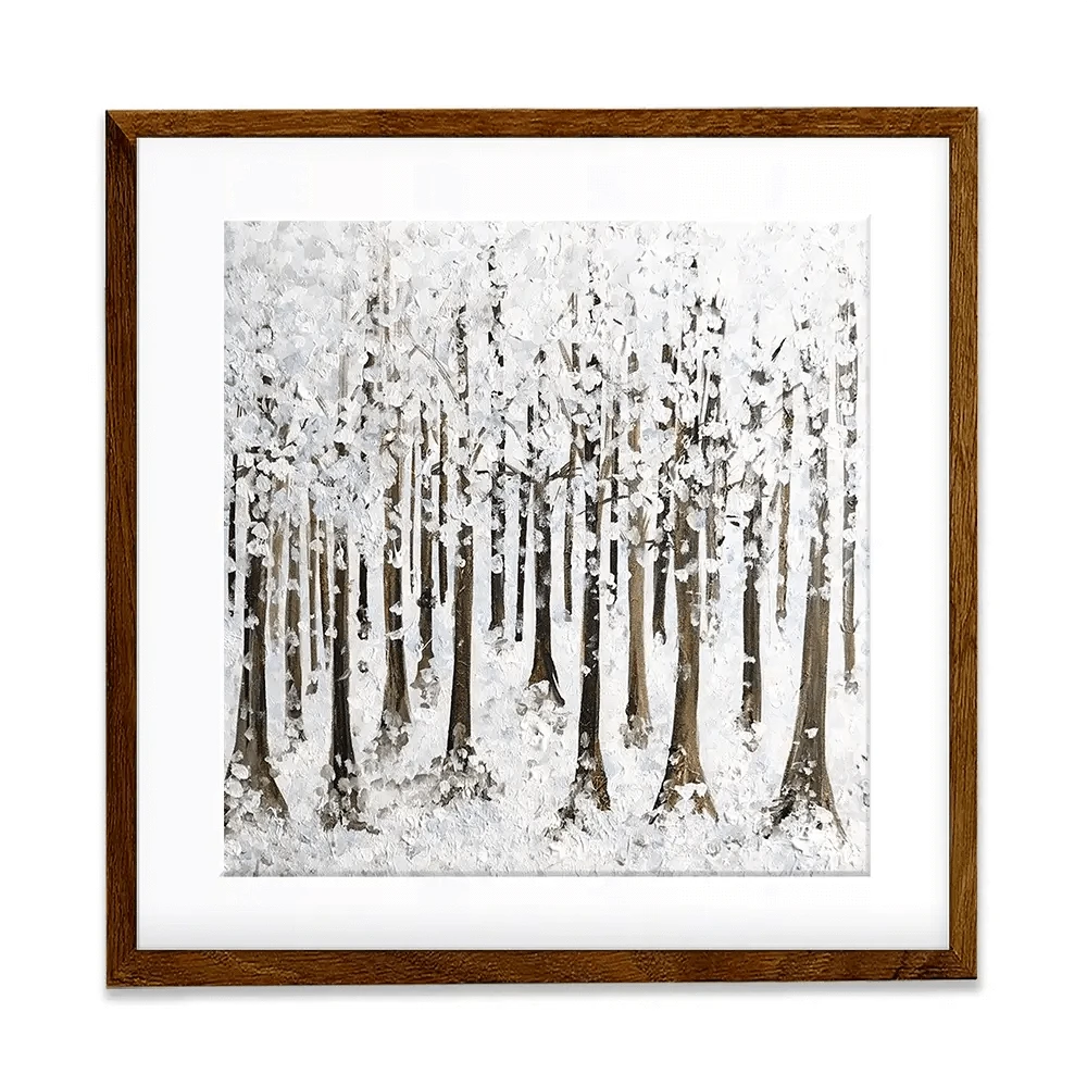 Snowy Forest Square Framed Art Print Snowy Forest Square Framed Art Print wall art product Charlotte Anna Reed