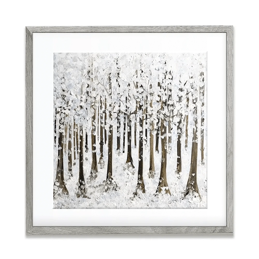 Snowy Forest Square Framed Art Print Snowy Forest Square Framed Art Print wall art product Charlotte Anna Reed