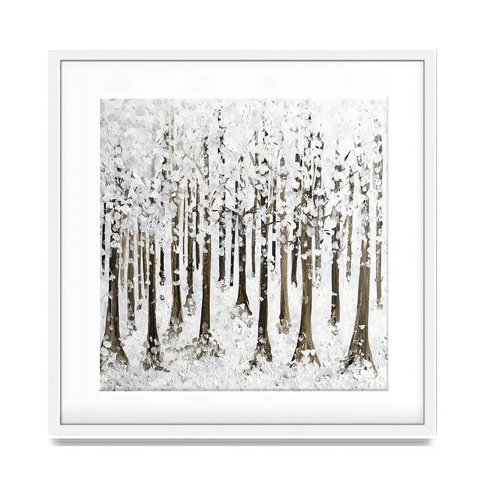 Snowy Forest Square Framed Art Print Snowy Forest Square Framed Art Print wall art product Charlotte Anna Reed